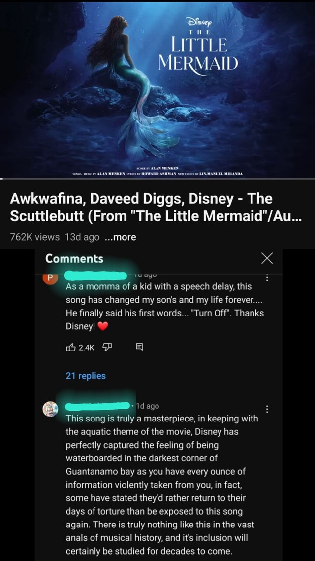 LITTLE MERMAID scone ALAN MENKEN sones. wesic ny ALAN MENKEN tynics ...