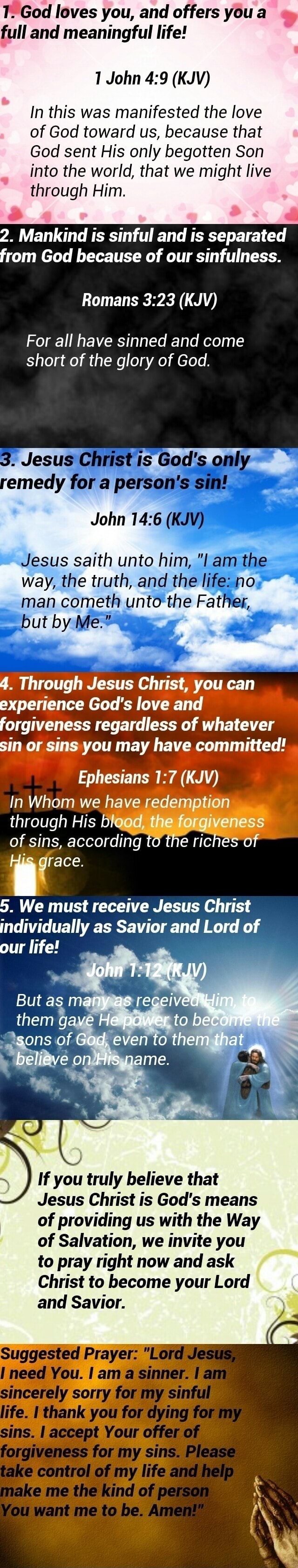 Lovas and meaningful life! John (KJV) In this was manifested the love ...