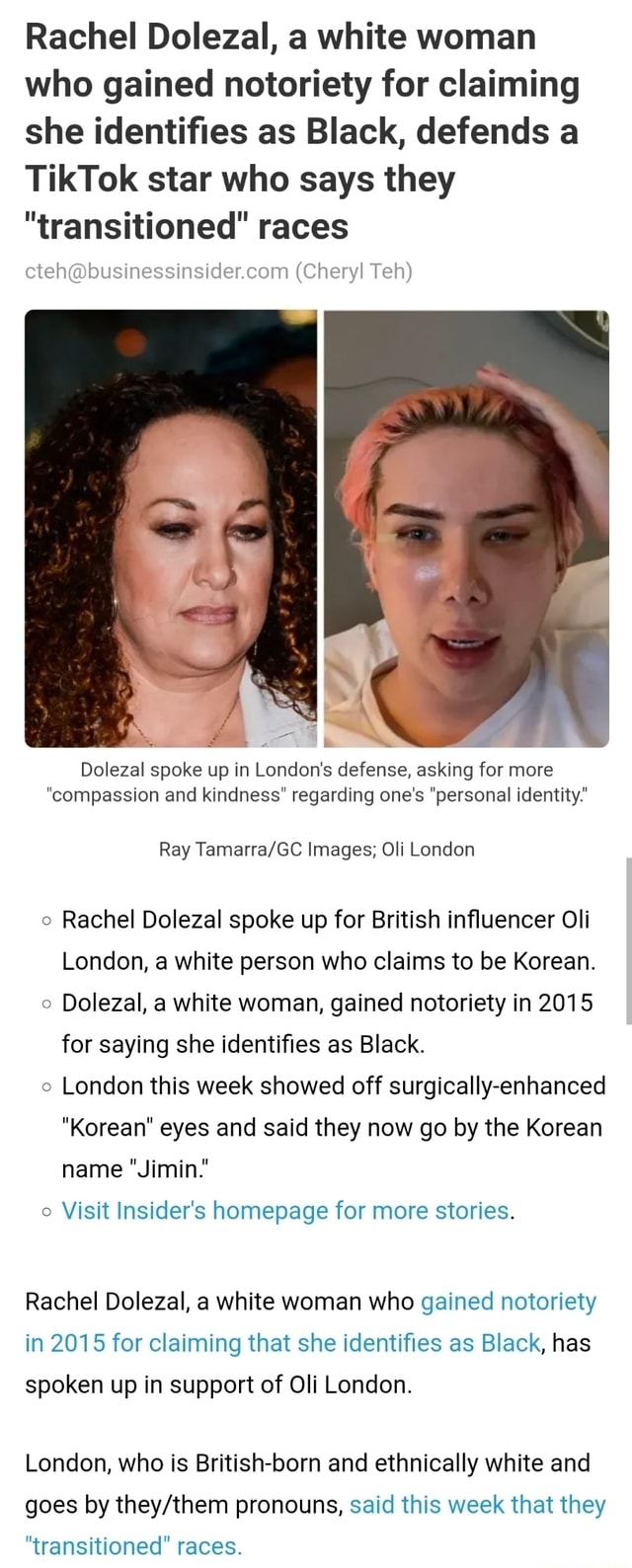 Rachel Dolezal A White Woman Who Gained Notoriety For Claiming She Identifies As Black Defends