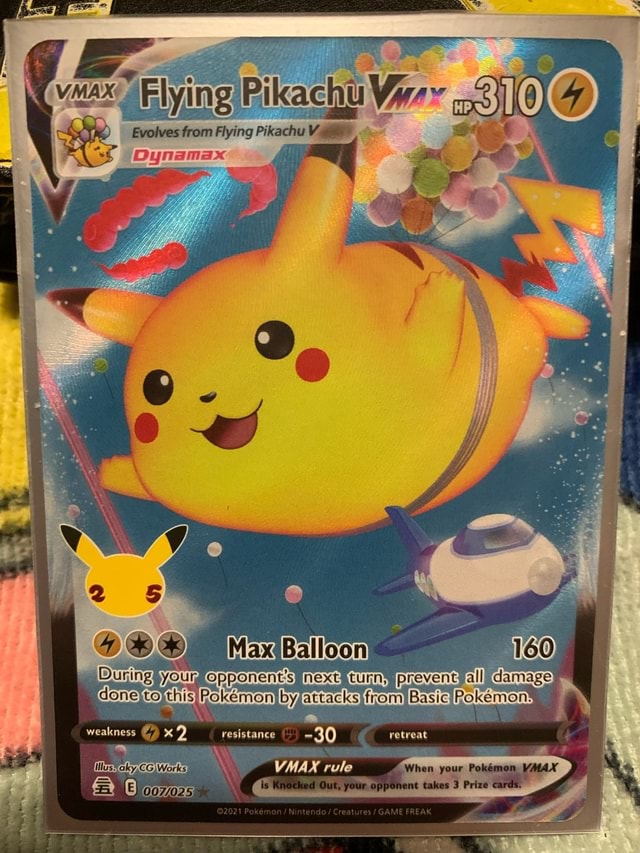 Vmax Elying Pikachu Evolves from Flying Pikachu