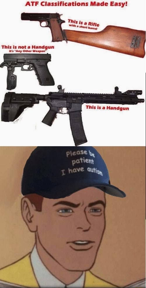 ATF Classifications Made Easy This Is Not A Handgun Any Otner Weapon
