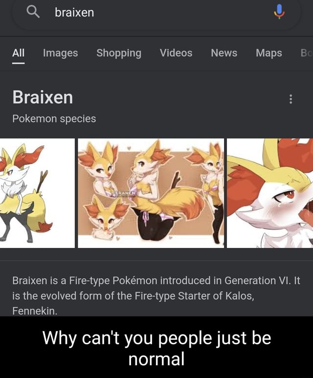 All Images Shopping Videos News Maps braixen Braixen Pokemon species