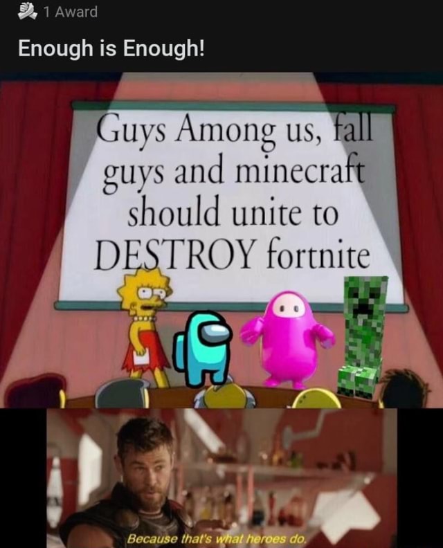 Cringe & Award Enough is Enough! Guys Among us, fa guys and minecratt