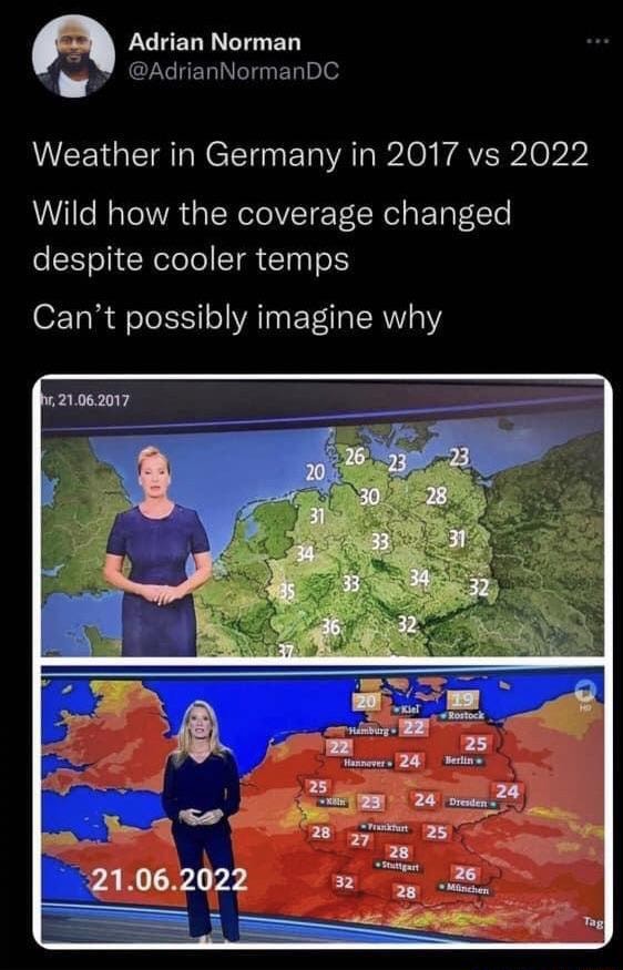 Adrian Norman AdrianNormanDC Weather in Germany in 2017 vs 2022 Wild