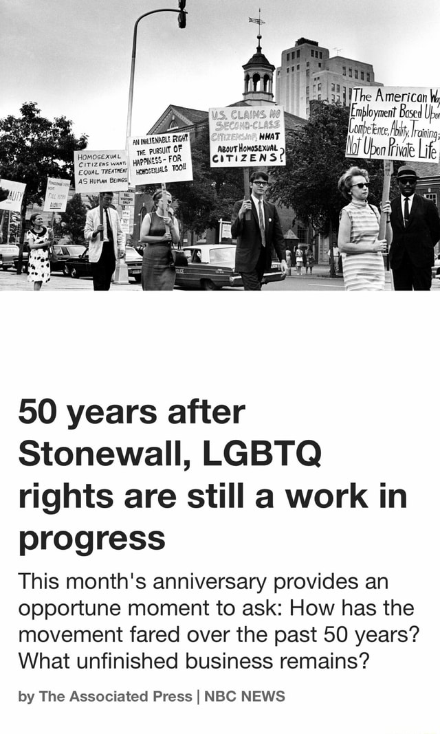 50 Years After Stonewall Lgbtq Rights Are Still A Work In Progress