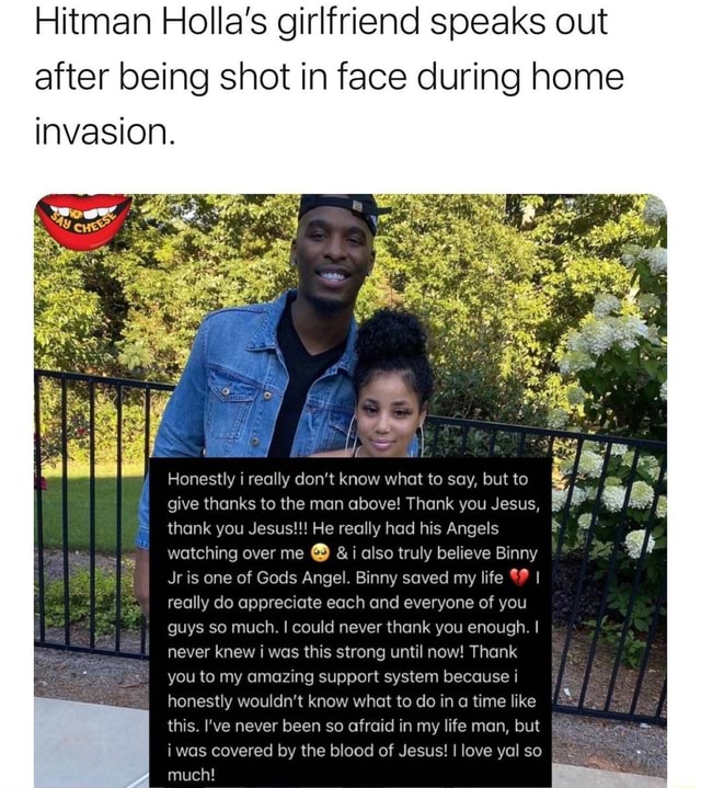 Hitman Hollas Girlfriend Speaks Out After Being Shot In Face During Home Invasion Honestly I 9548