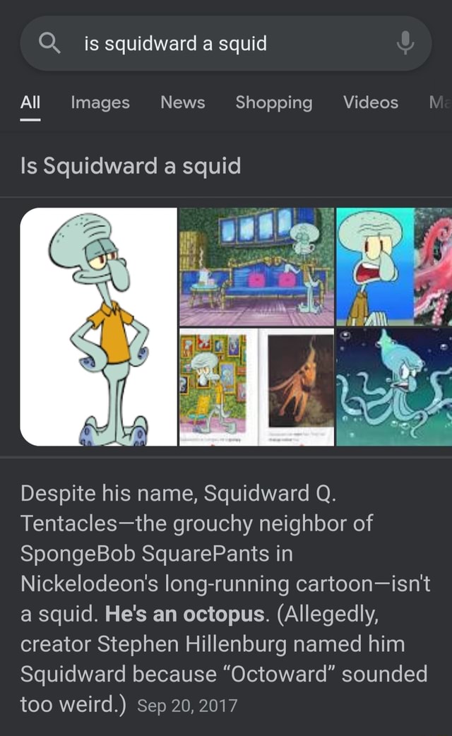 Is squidward a squid All Images News Shopping Videos M Is Squidware a