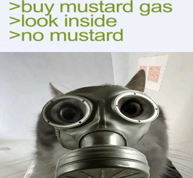 >buy mustard gas >look inside >no mustard - iFunny