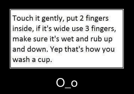 Touch it gently, put 2 fingers inside, if it's wide use 3 fingers, make ...