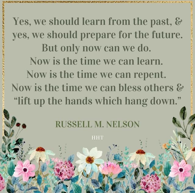 TE Yes, we should learn from the past, & yes, we should prepare for the