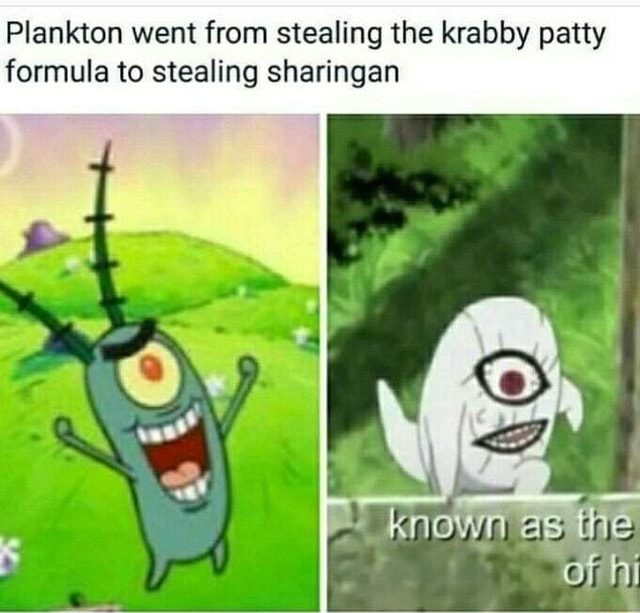 Plankton went from stealing the krabby patty formula to stealing ...