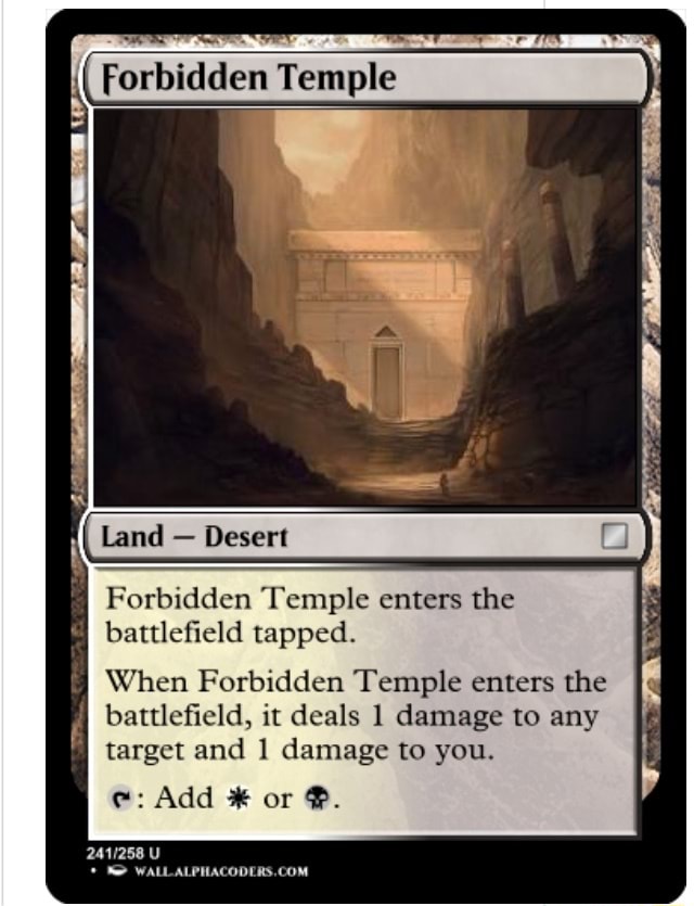 Forbidden Temple Land - Desert Forbidden Temple enters the battlefield ...