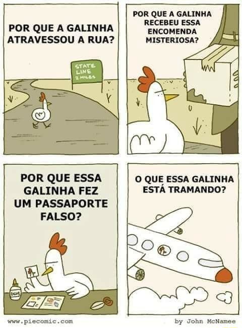 POR QUE A GALINHA ATRAVESSOU A RUA? POR QUE ESSA GALINHA FEZ UM ...