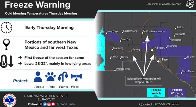 Freeze Warning Lott ino ote Springs uh or Cold Morning Temperatures ...