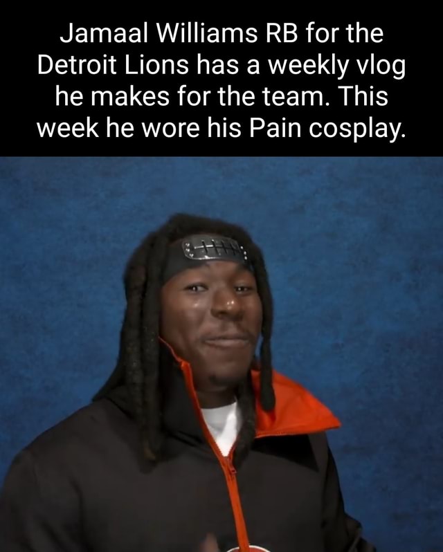 Jamaal Williams RB for the Detroit Lions has a weekly vlog he