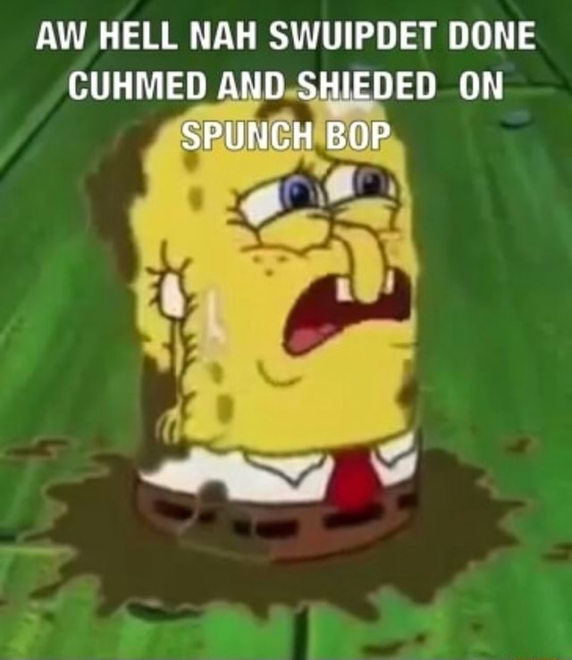 AW HELL NAH SWUIPDET DONE CUHMED AND SHIEDED ON SPUNCH BOP - IFunny