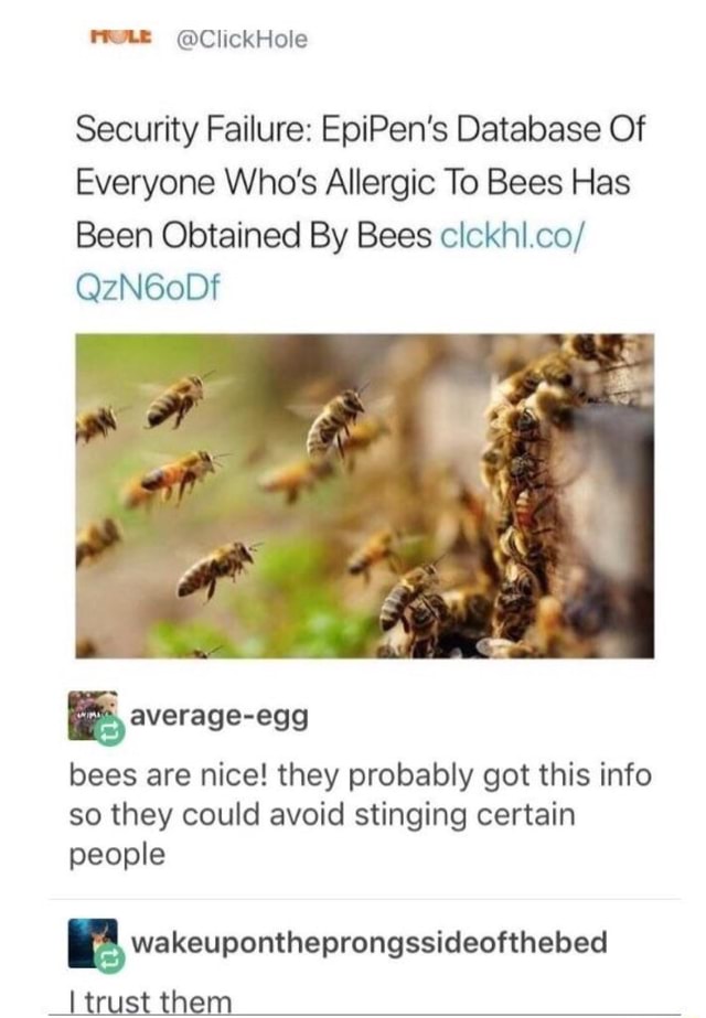 Security Failure EpiPen's Database Of Everyone Who's Allergic To Bees