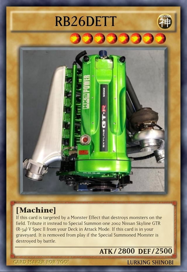 RB26DETT [Machine] If this card is targeted by a Monster Effect that ...