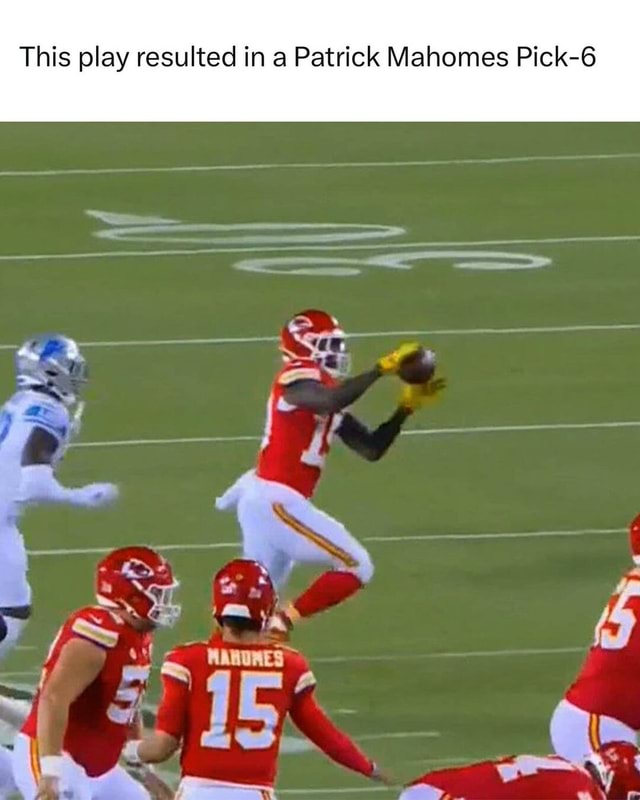 Patrick Mahomes, your NFL interception leader This play resulted in a