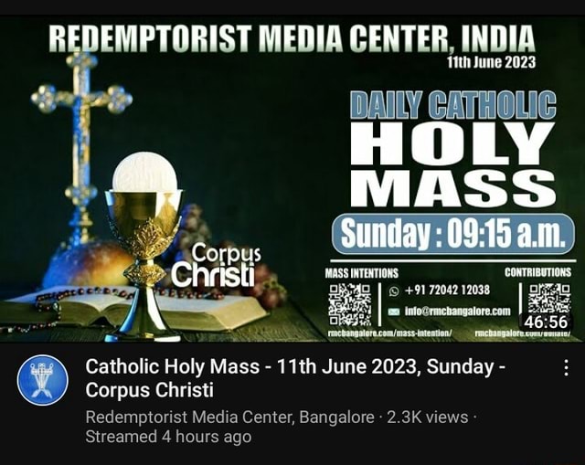 REDEMPTORIST MEDIA CENTER INDIA Tith June 2023 DAILY GATHOLIC HOLY Redemptorist media center india tith june 2023 daily gatholic holy