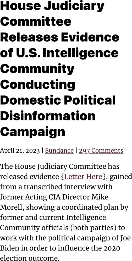 House Judiciary Committee Releases Evidence Of U S Intelligence house-judiciary-committee-releases-evidence-of-u-s-intelligence