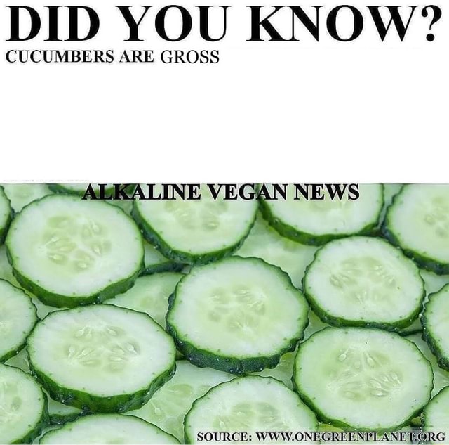 DID YOU KNOW? CUCUMBERS ARE GROSS iFunny