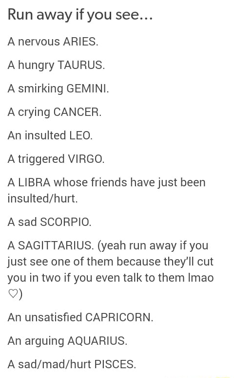 Run away why do scorpios Why Does