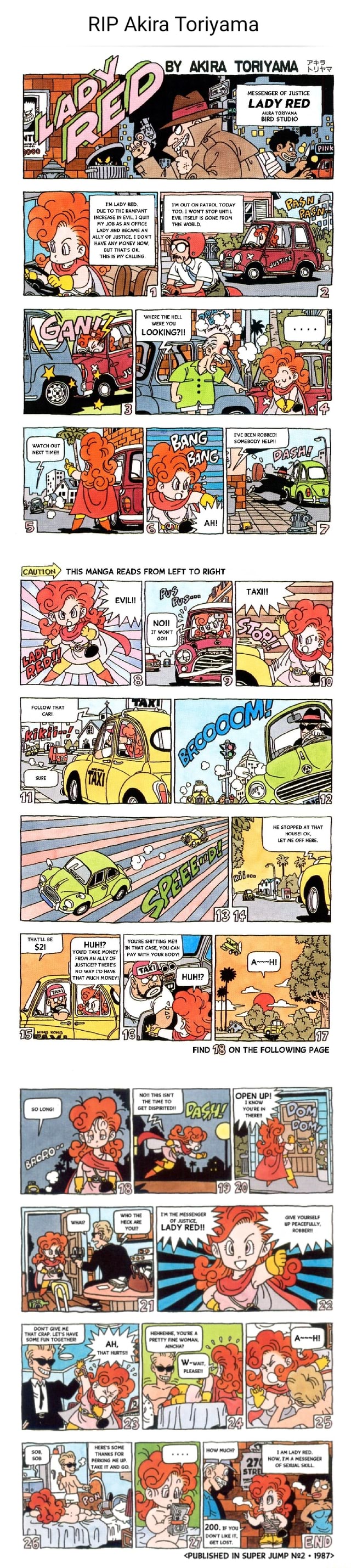 RIP Akira Toriyama LADY RED I SUPER JUMP iFunny