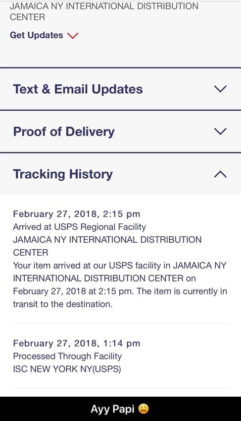 JAMAICA NY INTERNATIONAL DISTRIBUTION CENTER Get Updates v Text & Email ...