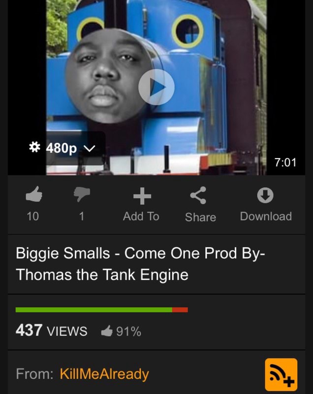 Biggie Smalls Thomas The Tank Engine Lyrics Biggie Smalls - Come One Prod By- Thomas the Tank Engine - )