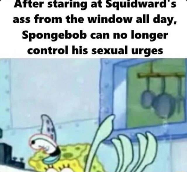 After Staring At Squidward S Ass From The Window All Day Spongebob Can No Longer Control His Sexual Urges