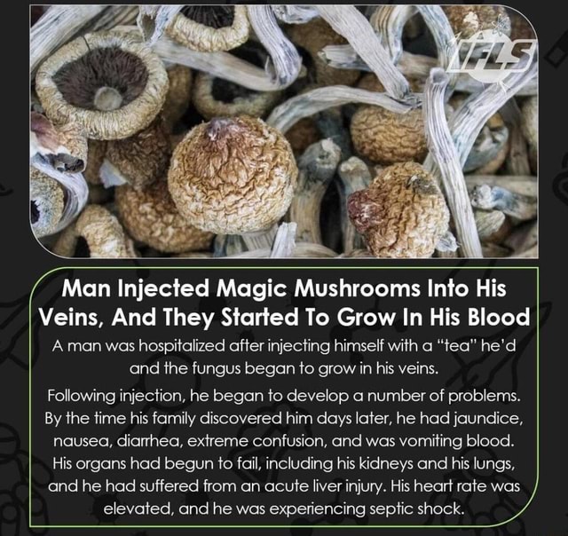 Ewwww. SauceIFLS Man Injected Magic Mushrooms Into His Veins, And