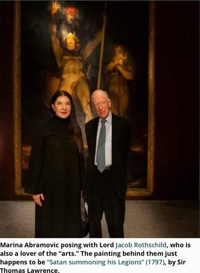 Marina Abramovic posing with Lord Jacob Rothschild, who is also a lover ...