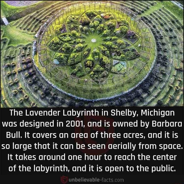 The Lavender Labyrinth in Shelby, Michigan was designed in 2001, and is ...