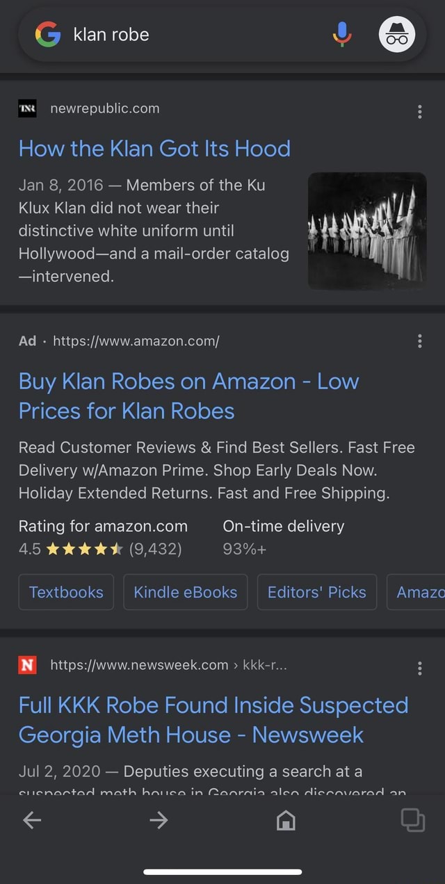 & klan robe How the Klan Got Its Hood Jan 8, 2016 Members of the Ku