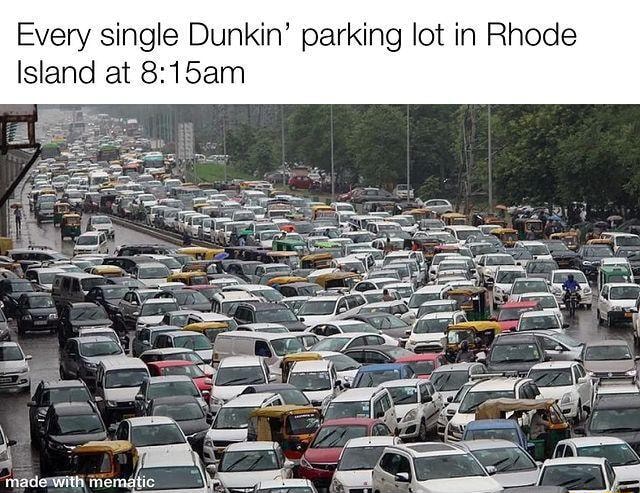 Every single Dunkin' parking lot in Rhode Island at - iFunny