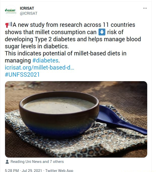 New study from research across 11 countries shows that millet