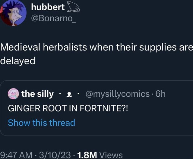 Hubbert Bonarno_ Medieval herbalists when their supplies are delayed