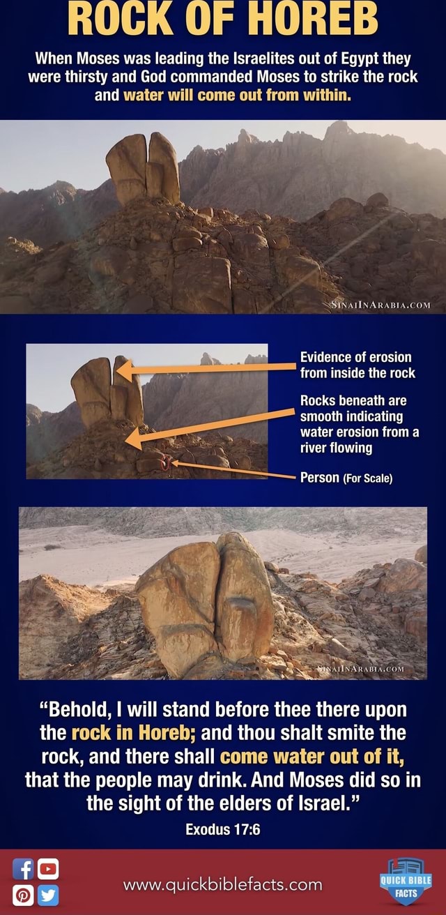 ROCK OF HOREB When Moses was leading the Israelites out of Egypt they