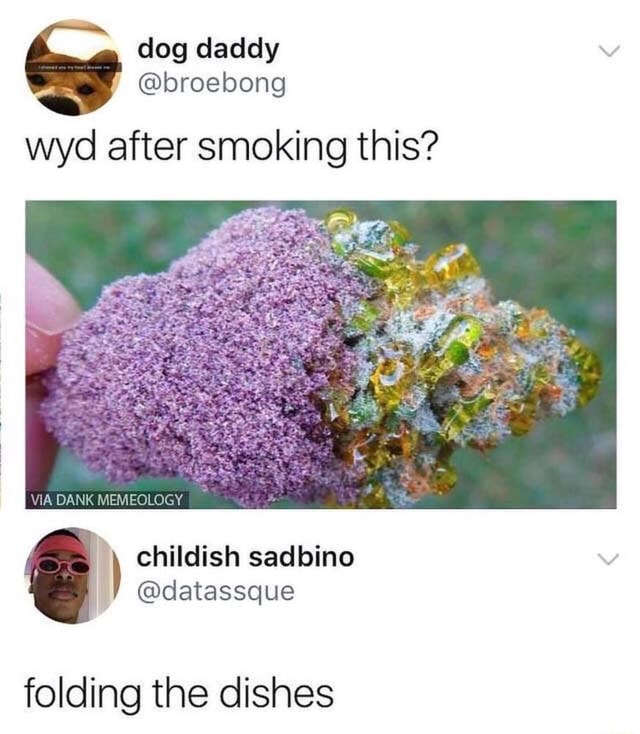 Broebong Wyd After Smoking This Folding The Dishes