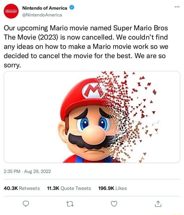 new Mario movie format : r/memes