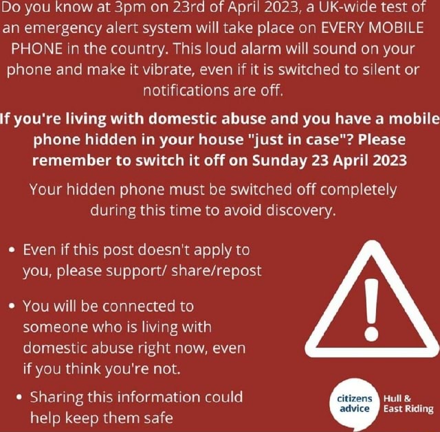 Do you know at on 23rd of April 2023, a UKwiae test of an emergency