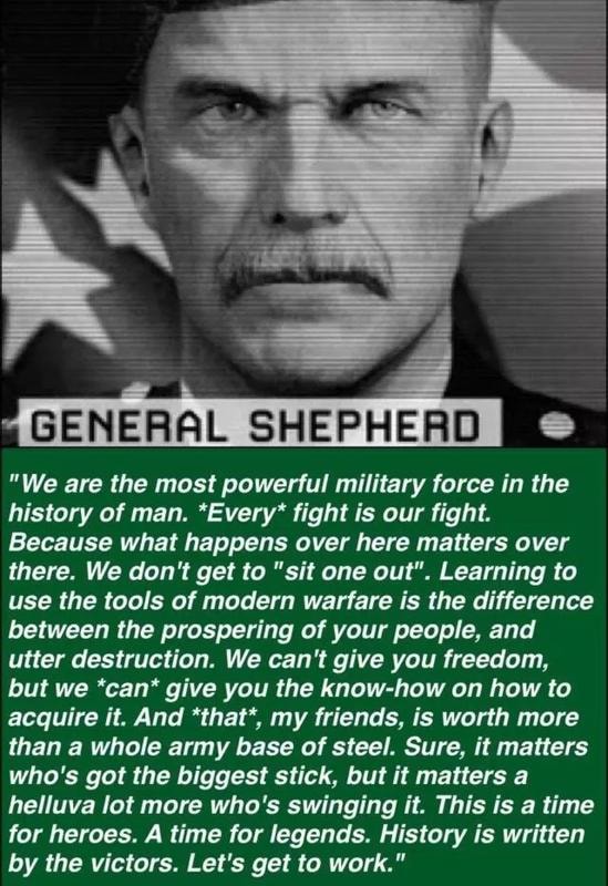 general shepherd speech