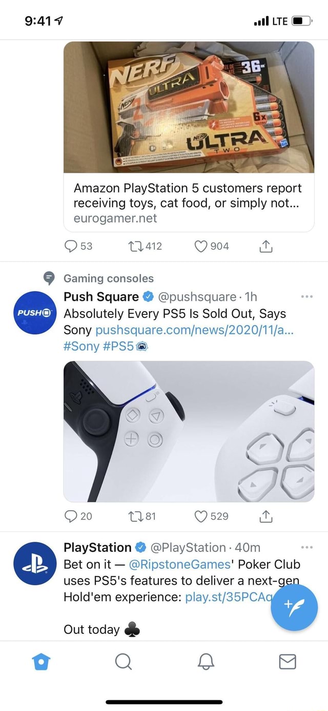 Amazon PlayStation 5 customers report receiving toys, cat food, or simply not...