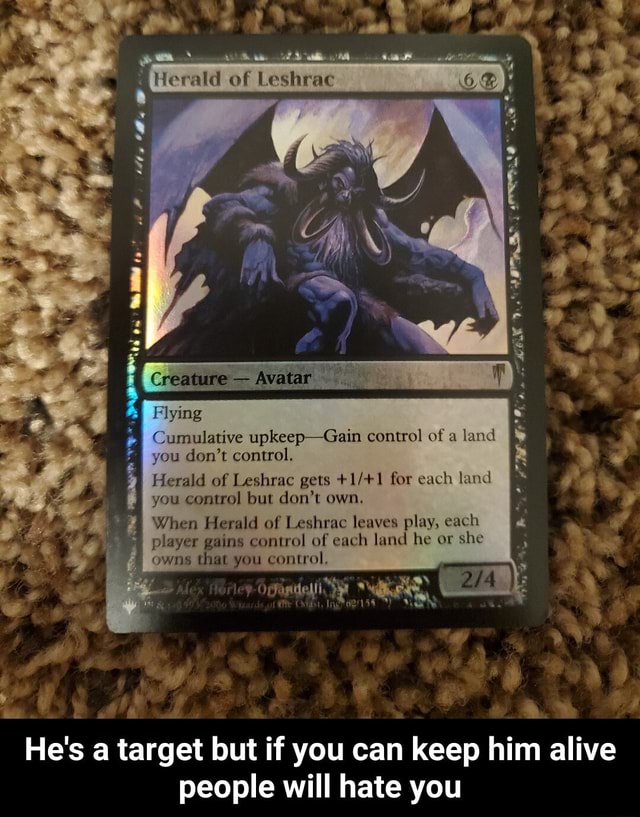 Flying Cumulative upkeepGain control of a land you don't control