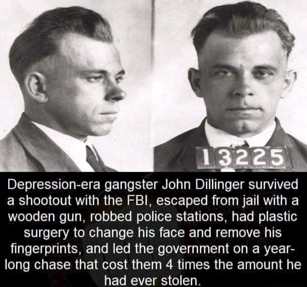 SS Depression-era gangster John Dillinger survived a shootout with the ...