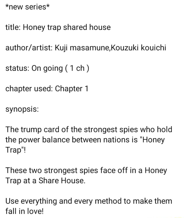 new-series-title-honey-trap-shared-house-kuji-masamune-kouzuki-kouichi-status-on-going-1-ch