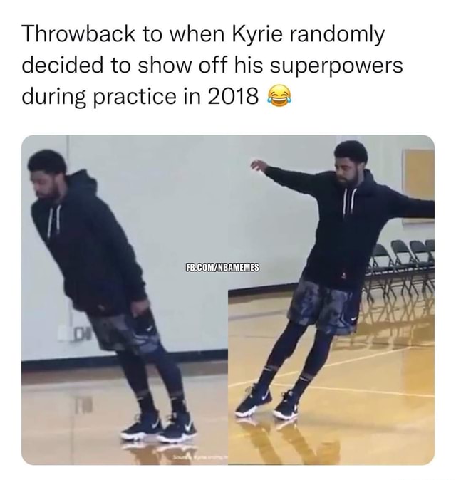 kyrie sneaks up
