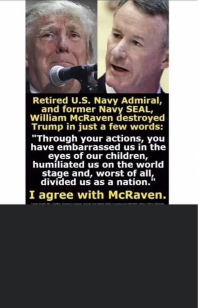 Retired U.S. Navy Admiral, And Former Navy SEAL, William McRaven ...