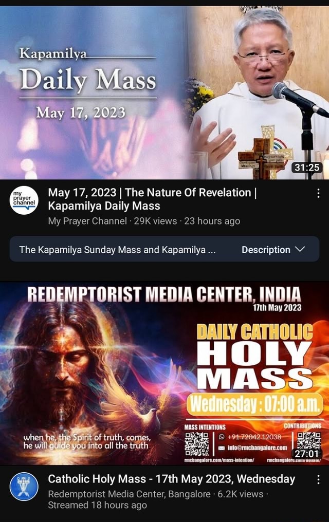 Kapamilya Daily Mass May 17, 2023 May 17, 2023 I The Nature Of